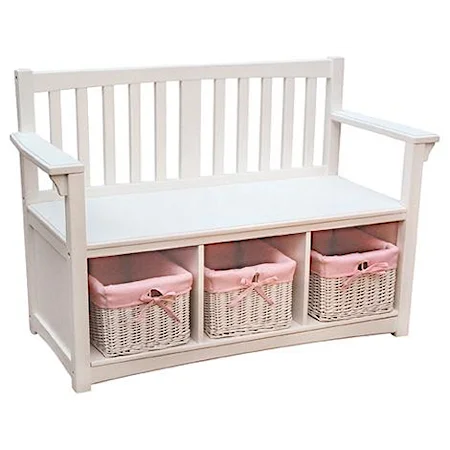 Storage Bench with Baskets